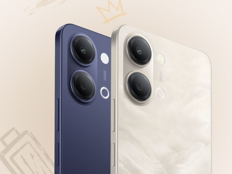 iQOO Z11 Lite smartphone color options both blue and white variants