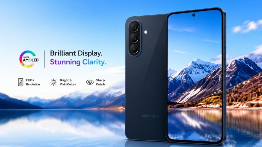 Samsung Galaxy A57 5G Super AMOLED display and clarity banner