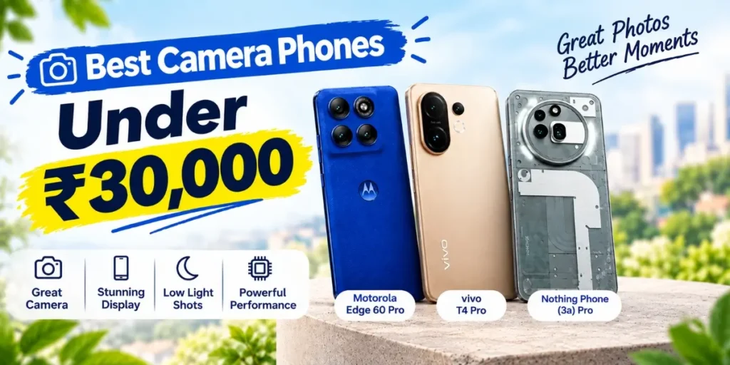 Best camera phones under ₹30000 in 2026