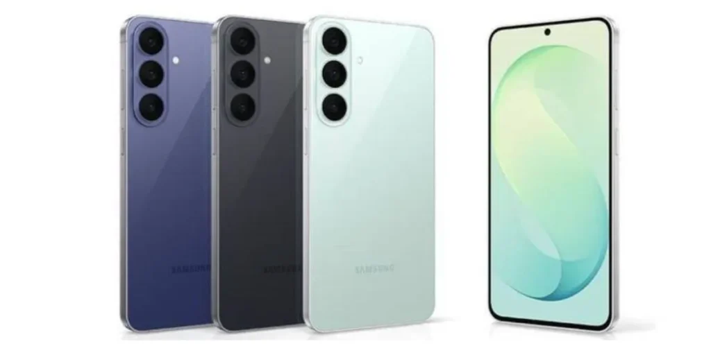 Samsung Galaxy S26 FE design, colors, and display view