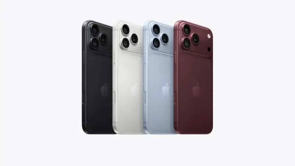 iPhone 18 Pro Max 4 colours mein piche se dikhai dete huye