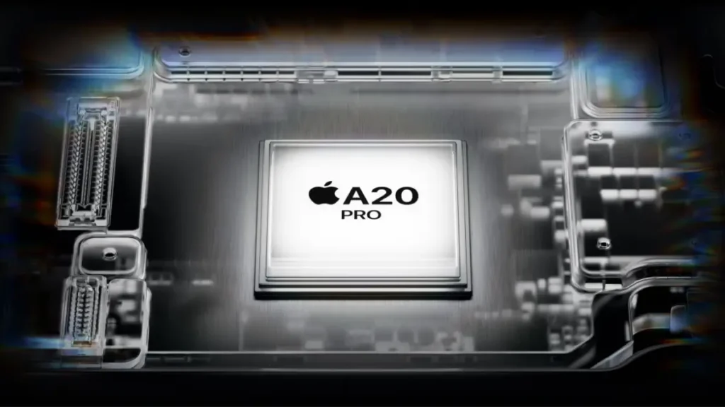 iPhone 18 Pro Max mein A20 Pro chip close up